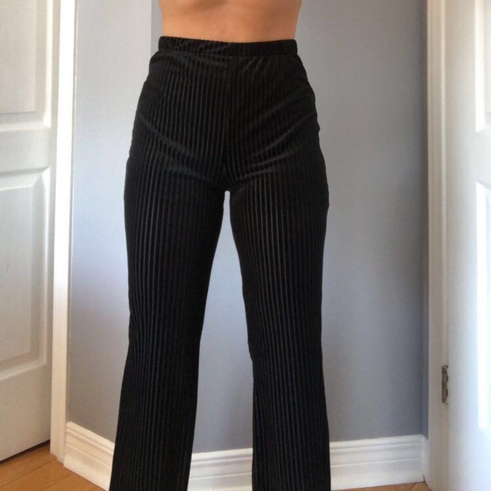 Forever 21 Black Pinstripe Pants